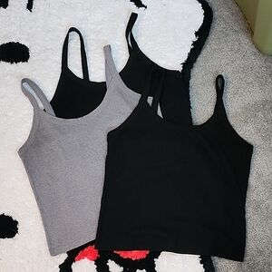 Classic Black and Gray Women's Tank Tops